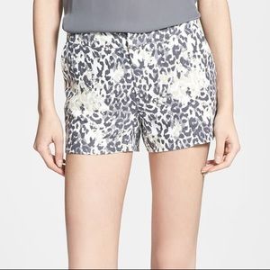 Joie Merci Animal Print 100% Linen Shorts Size 4